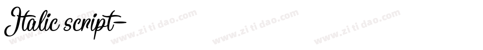Italic script字体转换